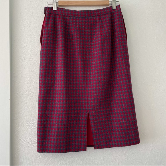 Vintage Pendleton red wool skirt suit set - Picture 8 of 12